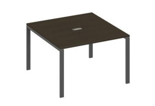 Стол для переговоров квадратный Мира Нумо, цвет венге + антрацит