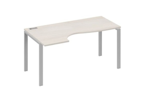 Стол эргономичный левый Мира Нумо, цвет дуб шамони + серый