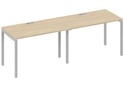 Рабочая станция 2х120 Мира Лофт, цвет дуб скандинавский + серый