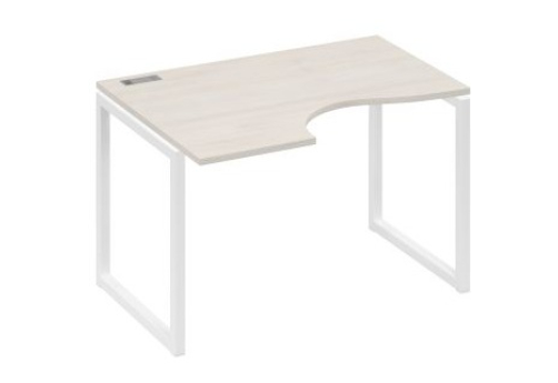 Стол эргономичный левый Мира Одри, цвет дуб шамони + белый