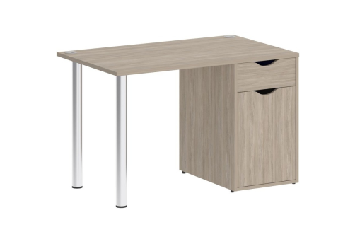 Стол письменный с тумбой, цвет дуб аттик