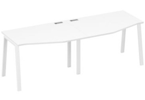 Станция рабочая эргономичная 2х120 Мира Трио, цвет белый премиум + белый