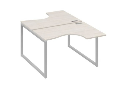 Рабочая станция эргономичная (2х120) Мира Одри, цвет дуб шамони + серый