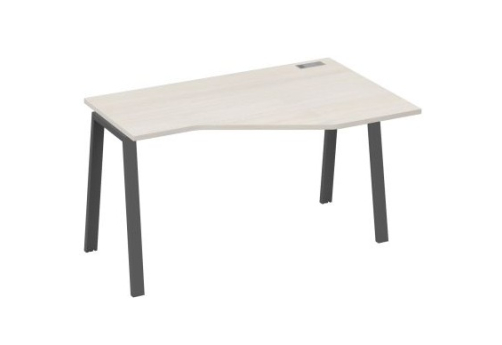 Стол эргономичный правый Мира Трио, цвет дуб шамони + антрацит