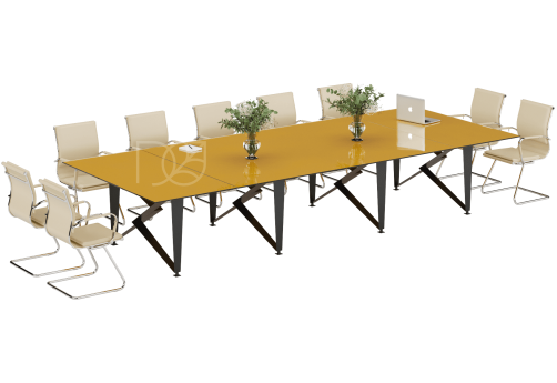Стол для переговоров, цвет желтый