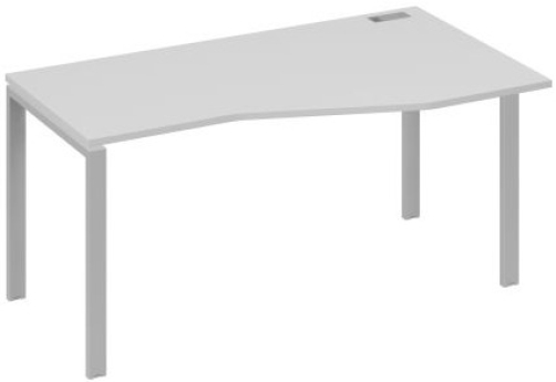 Стол эргономичный правый Мира Нумо, цвет серый + серый