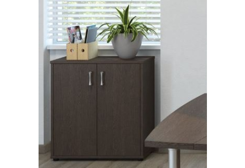 Шкаф низкий закрытый Амарант, цвет дуб темный