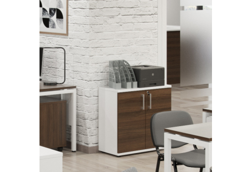 Шкаф низкий с топом Брента, цвет темный дуб