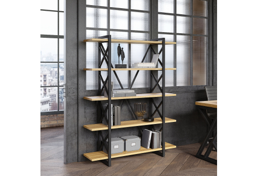 Стеллаж на металлическом каркасе Урбан, цвет черный
