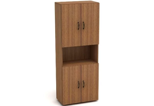 Шкаф высокий широкий с нишей, цвет орех