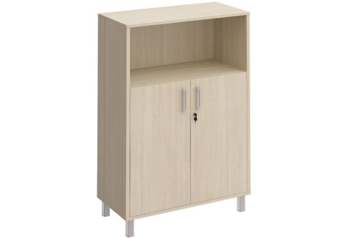 Шкаф средний широкий с нишей с замком Сидней, цвет дуб шамони