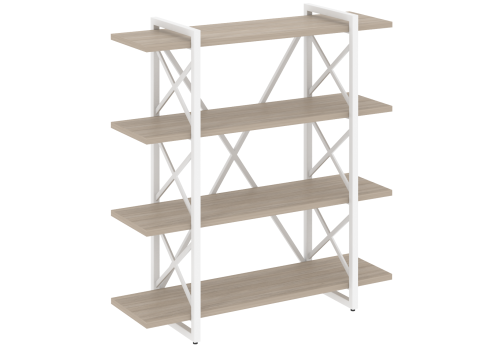 Стеллаж Европа, цвет дуб аттик + белый