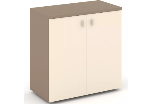 Шкаф низкий широкий закрытый, цвет латте + сатин