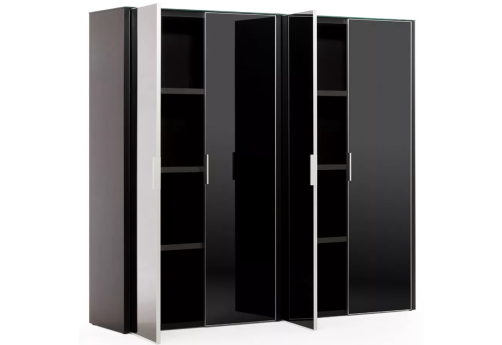 Шкаф для бумаг 4 двери, цвет черный