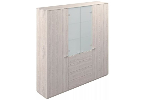 Шкаф комбинированный (гардероб 2 шт. + для документов с ящиками), цвет ясень