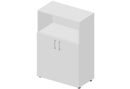 Шкаф средний с открытой полкой Киви, цвет белый