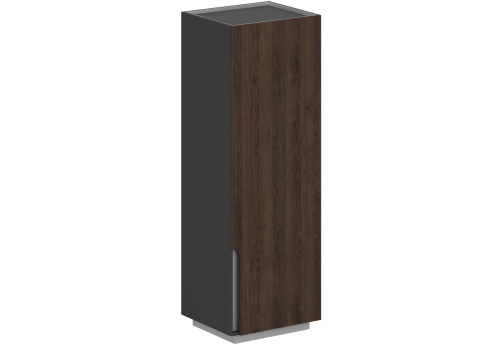 Гардероб (выдвижная штанга) правый, цвет оникс серый + дуб темный