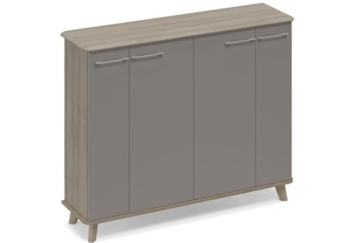 Шкаф средний закрытый Види Вуд, цвет вяз + мокко