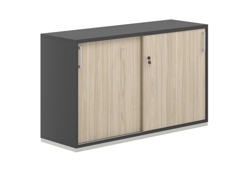 Шкаф-купе 2 уровня Фламинго, цвет антрацит + акация