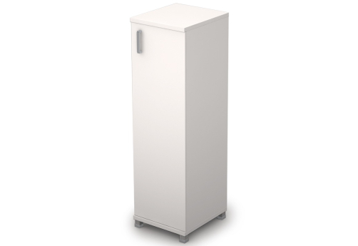 Шкаф средний узкий закрытый, цвет белый