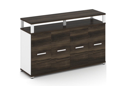 Распашной шкаф опорный/приставной с верхним горизонтом Динен, цвет дуб мали-белый