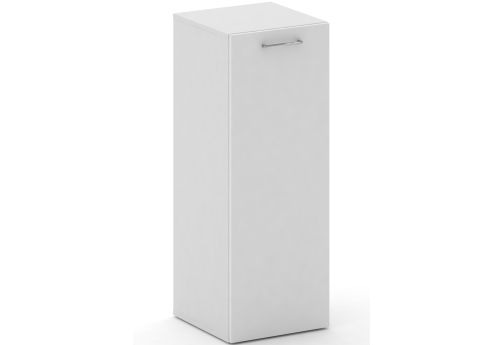 Шкаф узкий средний закрытый правый Квентин, цвет белый бриллиант