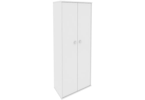 Шкаф высокий широкий закрытый (2 двери), цвет белый