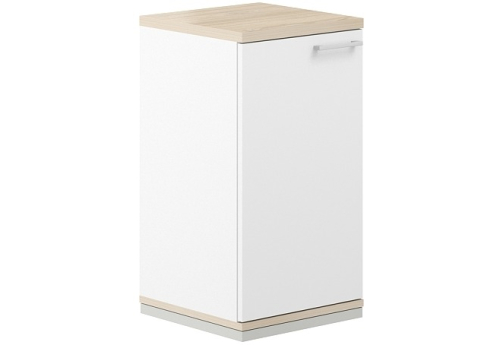 Шкаф левый 2 уровня Фламинго, цвет белый + акация