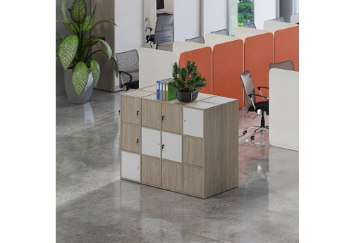 Локер 24 ячейки Локеры Спутник, цвет дуб аризона