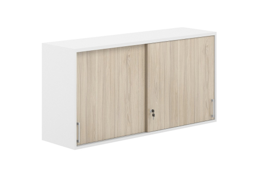 Антресоль-купе 2 уровня Фламинго, цвет белый + акация