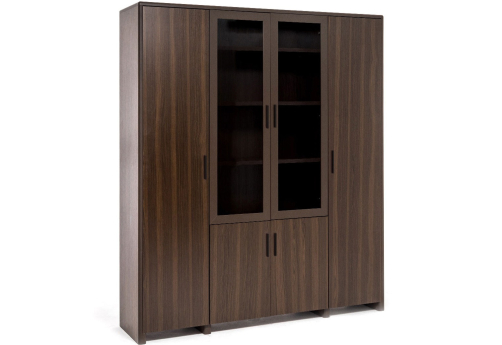 Шкаф для документов + гардероб Лестер, цвет орех
