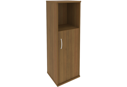 Шкаф средний узкий с полкой правый, цвет орех