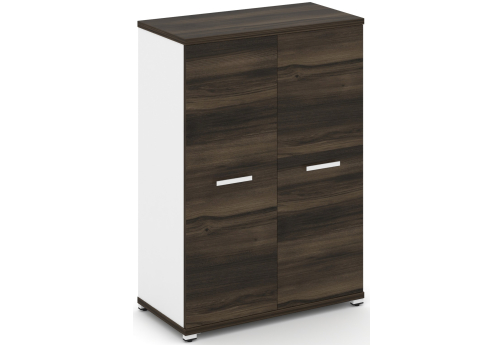 Шкаф одна широкая секция 3 ниши (2 фасада ЛДСП, 3 ниши) Динен, цвет дуб мали-белый