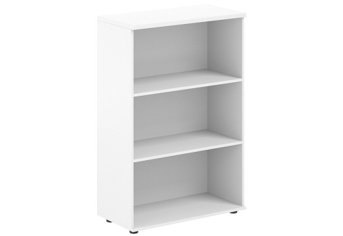 Стеллаж/корпус шкафа среднего с задней стенкой ЛДСП 16 мм Индиго Вуд, цвет белый