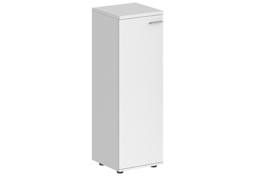 Шкаф средний с задней стенкой HDF левый Индиго Вуд, цвет белый