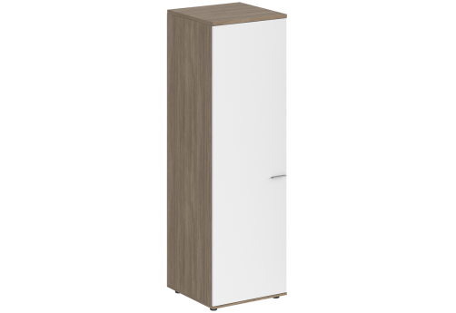 Гардероб с задней стенкой HDF левый Индиго Вуд, цвет дуб темный + белый