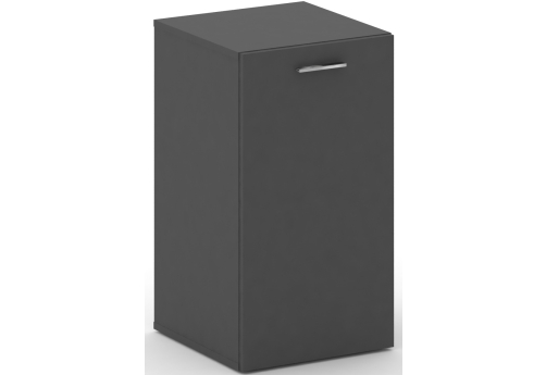Шкаф узкий низкий левый Милтон, цвет базальт