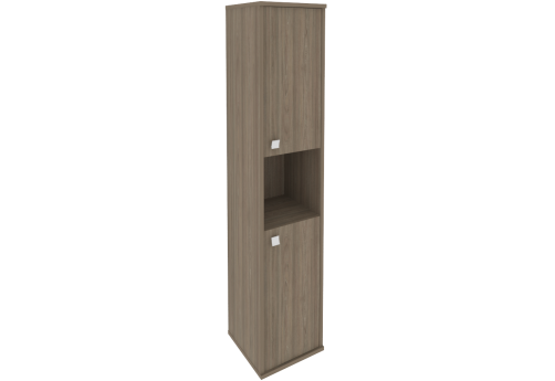 Шкаф высокий узкий с нишей, цвет вяз