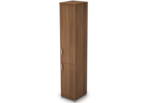 Шкаф высокий узкий закрытый (2 двери), цвет шамони темный