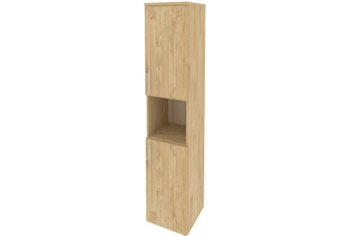 Шкаф высокий узкий с нишей правый, цвет тиквуд светлый