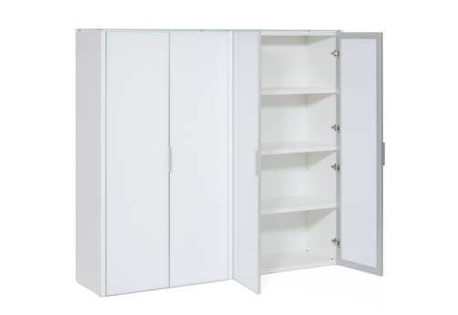 Шкаф для документов 4 двери Толедо, цвет белый