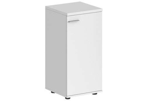 Шкаф низкий с задней стенкой HDF правый Индиго Вуд, цвет белый