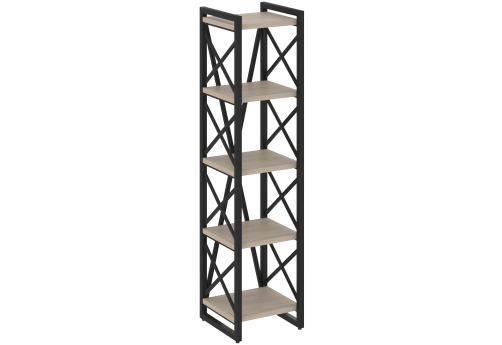 Стеллаж Европа, цвет дуб аттик + черный