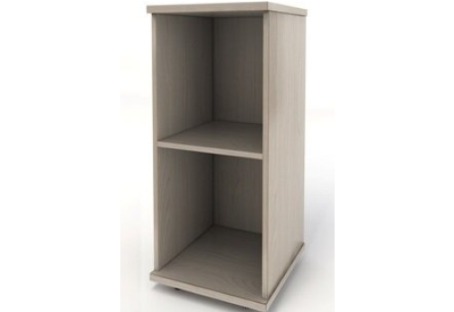 Стеллаж низкий узкий, цвет дуб молочный