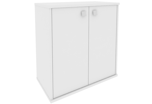 Шкаф низкий широкий закрытый, цвет белый