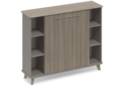 Шкаф средний полузакрытый Види Вуд, цвет мокко + вяз