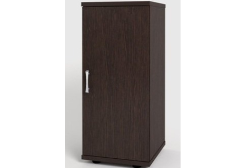 Шкаф низкий узкий закрытый, цвет венге