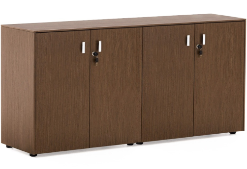 Шкаф 4 двери, цвет орех + хром