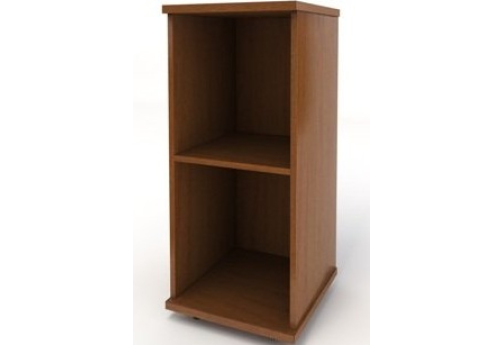 Стеллаж низкий узкий, цвет орех