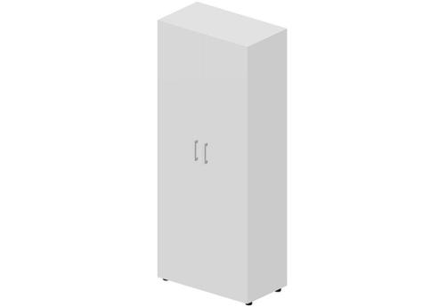 Шкаф высокий закрытый Киви, цвет белый